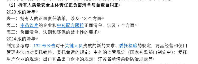 图片[2]-江苏省局发布药品上市许可持有人药品生产质量安全主体责任清单（2024版）-药研库